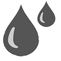 Zwei graue Wassertropfen